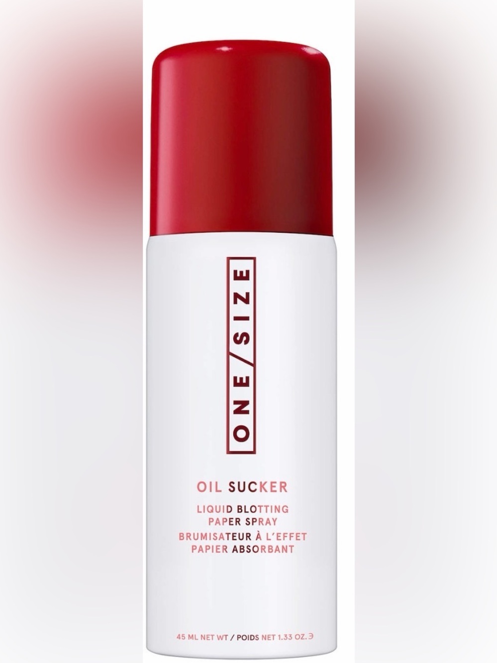 ONE/SIZE White Bottle with Red Cap Oil Control Spray
